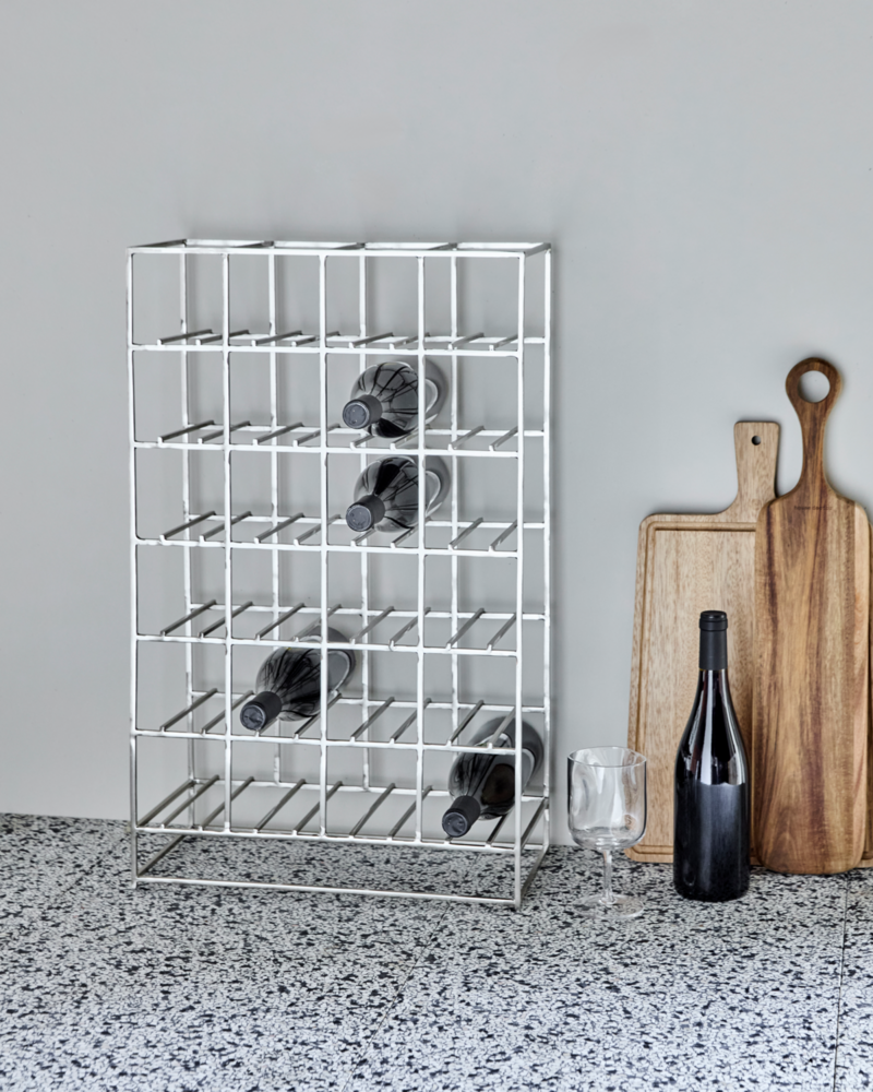 House Doctor 24 wine rack silver