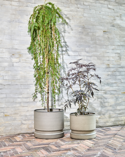 House Doctor Pepple planters sand set of 2 pieces