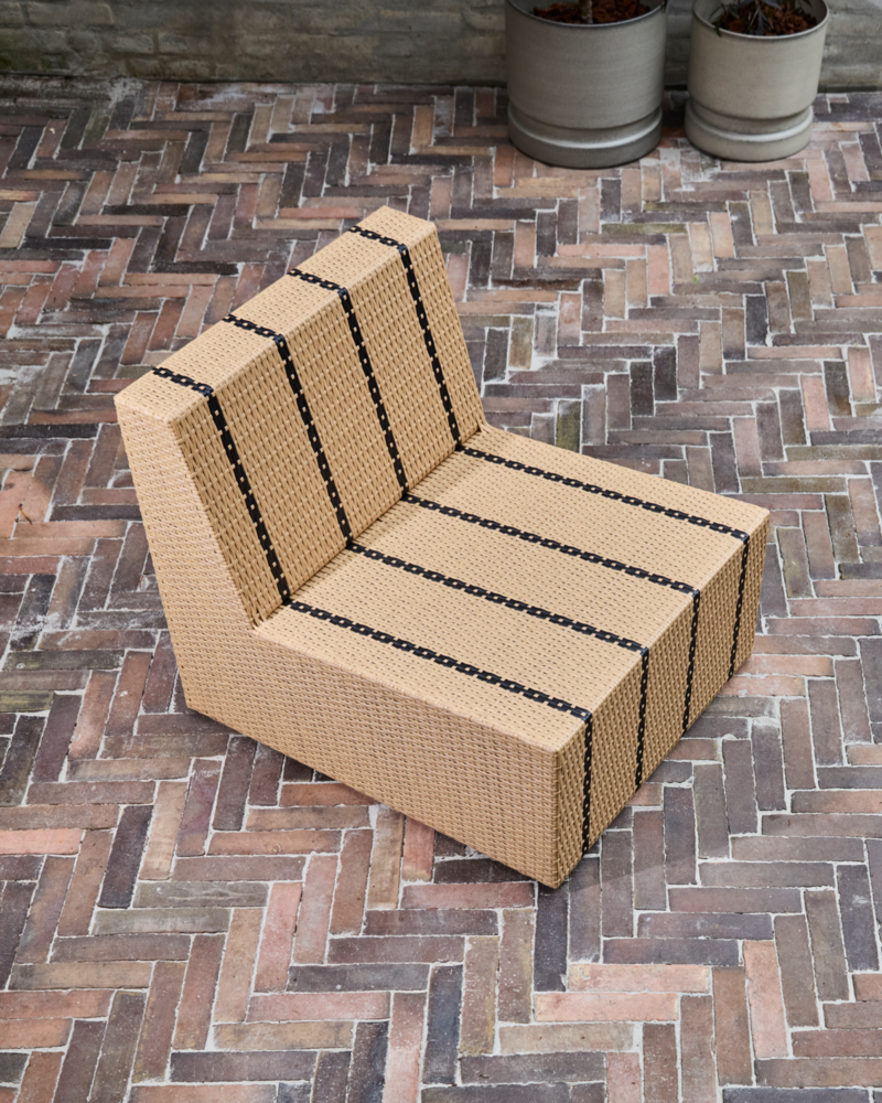 House Doctor Jass loungestoel naturel/zwart House Doctor Jass loungestoel naturel/zwart