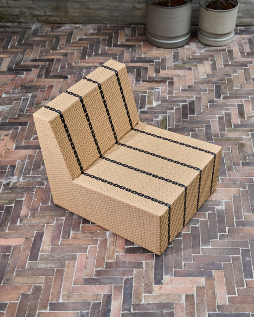 House Doctor Jass loungestoel naturel/zwart House Doctor Jass loungestoel naturel/zwart