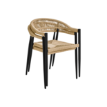 House Doctor Coon stoel naturel/zwart