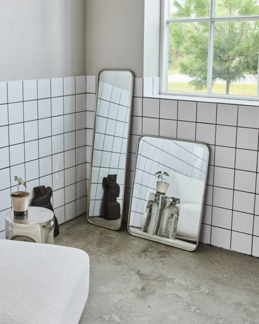 House Doctor Miroir miroir argent brossé 80x60cm