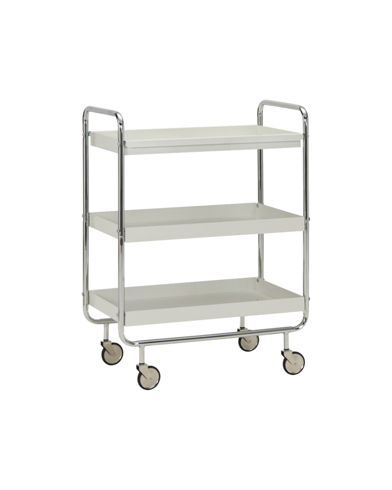 House Doctor Carrello portaoggetti bianco sporco/cromato grande