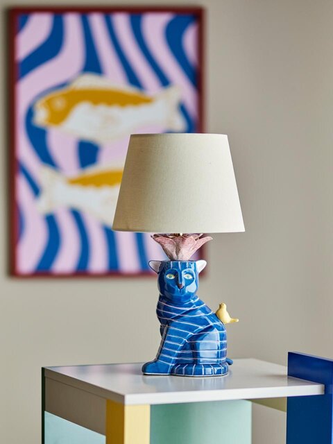 Bloomingville Eri bordslampa blå