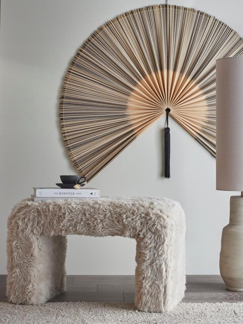 Bloomingville Bobbie skammel beige Bloomingville Bobbie skammel beige