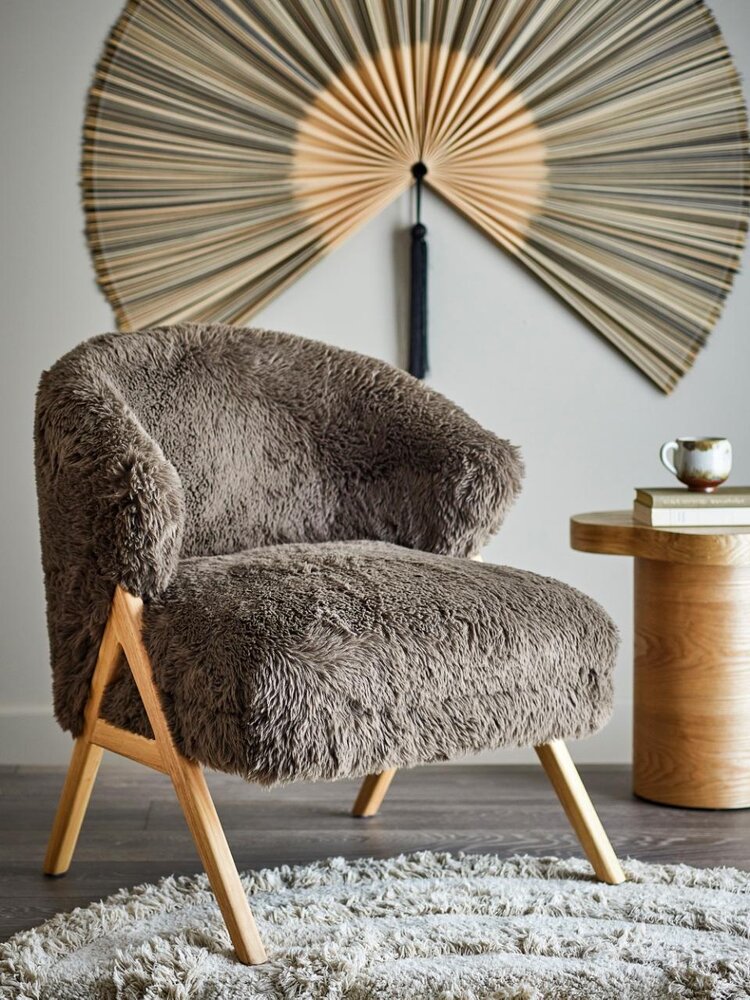 Bloomingville Poltrona lounge Camino marrone