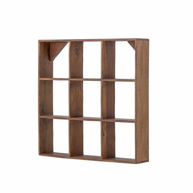 Bloomingville Tilo wall rack brown 53x53cm