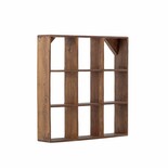 Bloomingville Tilo wall rack brown 53x53cm