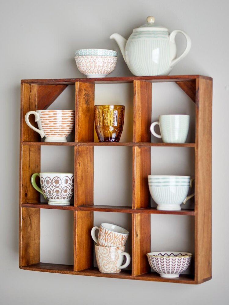 Bloomingville Tilo wall rack brown 53x53cm