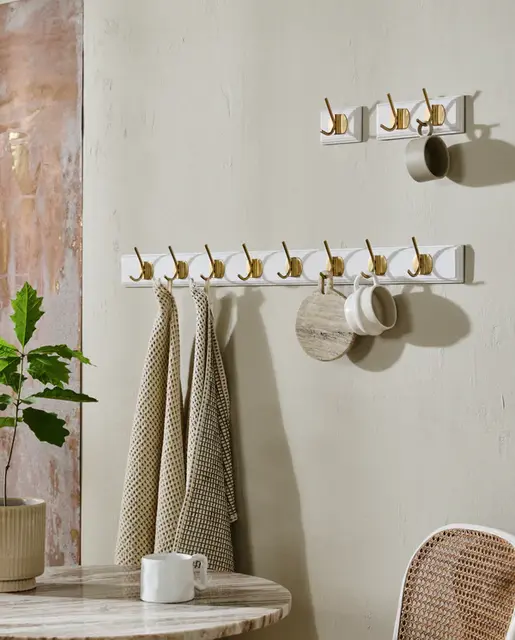 Nordal Edgy coat rack with 8 hooks - 40801