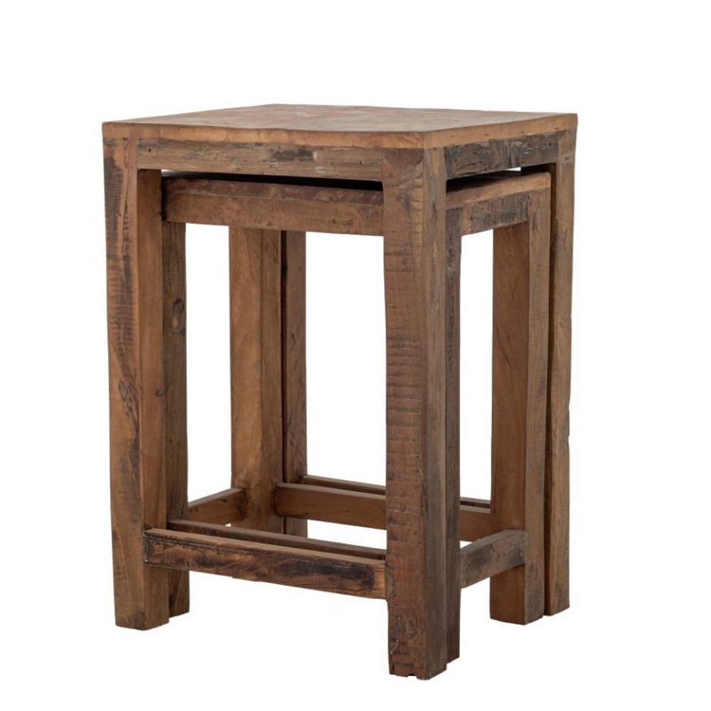 Bloomingville Galen bijzettafel bruin set van 2 stuks Bloomingville Galen bijzettafel bruin set van 2 stuks