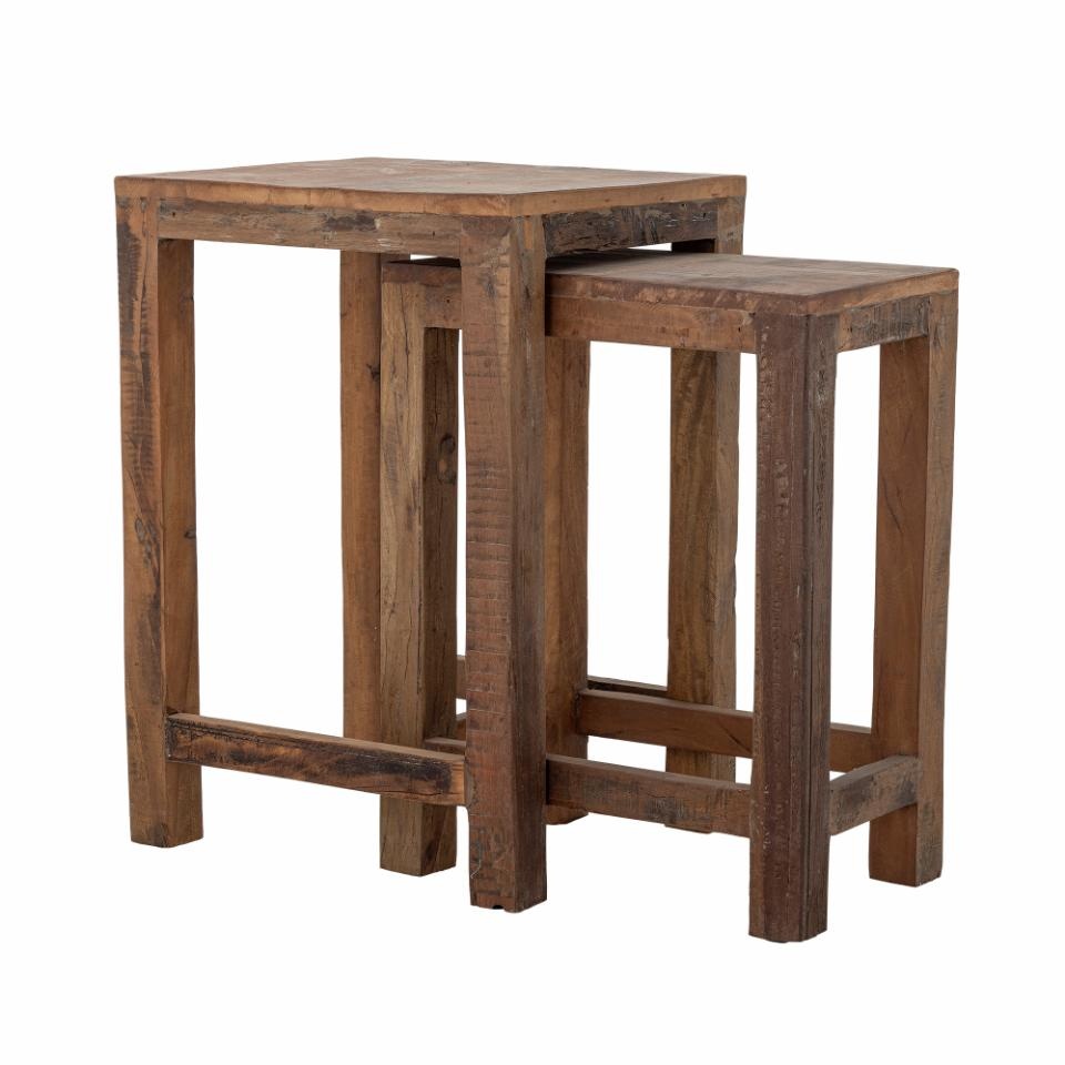 Bloomingville Galen bijzettafel bruin set van 2 stuks