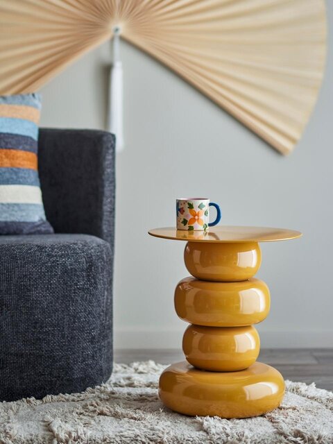 Bloomingville Table d'appoint Olonne jaune