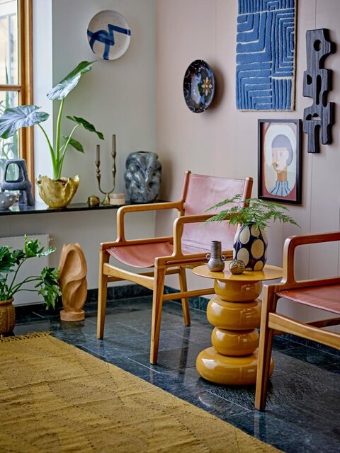 Bloomingville Table d'appoint Olonne jaune