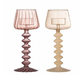 Bloomingville Daze lysestake rosa sett med 2 deler