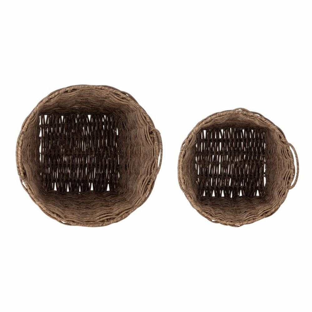 Bloomingville Cestina manden bruin set van 2 stuks