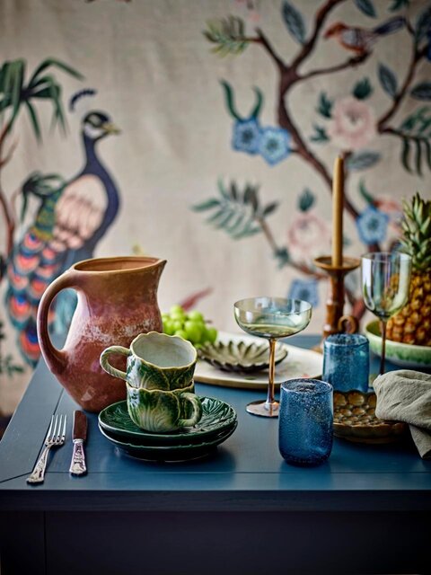 Bloomingville Påfuglrutete grønn