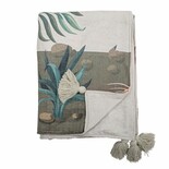 Bloomingville Påfågelpläd grön