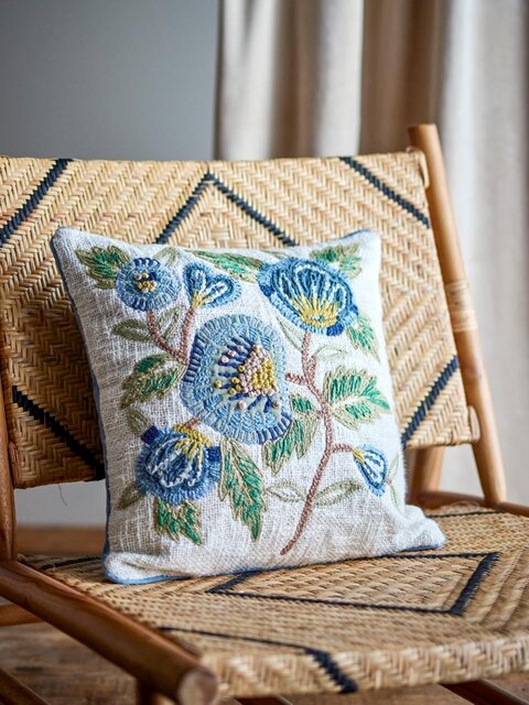 Bloomingville Coussin bleu Hanna Bloomingville Coussin bleu Hanna