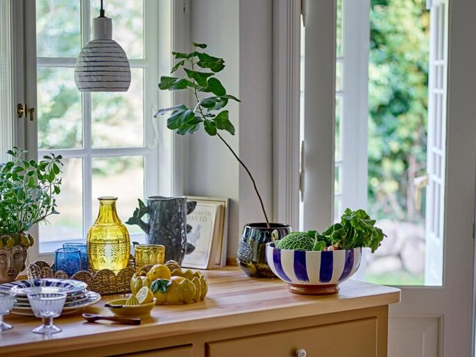 Bloomingville Shakti schaal blauw