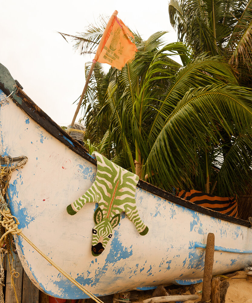 Doing Goods Tapis zébré en herbe L Doing Goods Tapis zébré en herbe L