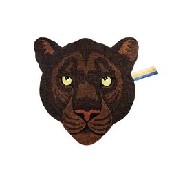 Doing Goods Nio black panther head vloerkleed L Doing Goods Nio black panther head vloerkleed L