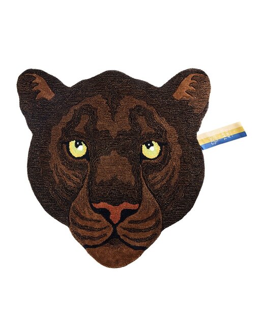 Doing Goods Tapis Nio tête de panthère noire L Doing Goods Tapis Nio tête de panthère noire L