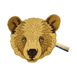Doing Goods Bruno bear head vloerkleed L Doing Goods Bruno bear head vloerkleed L