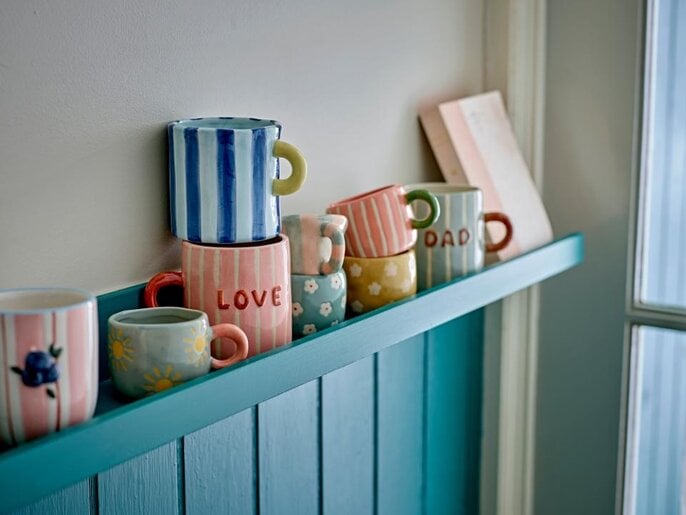 Bloomingville Nini mokken set van 6 stuks blauw Bloomingville Nini mokken set van 6 stuks blauw