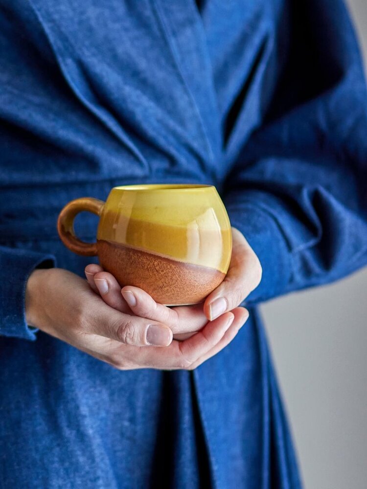 Bloomingville Paula mugs yellow set of 4 pieces