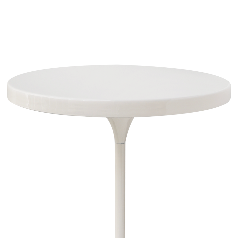 Urban Nature Culture Table d'appoint blanche laquée brillante