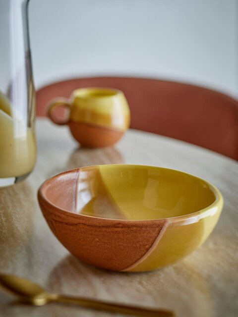 Bloomingville Paula schalen geel set van 4 stuks