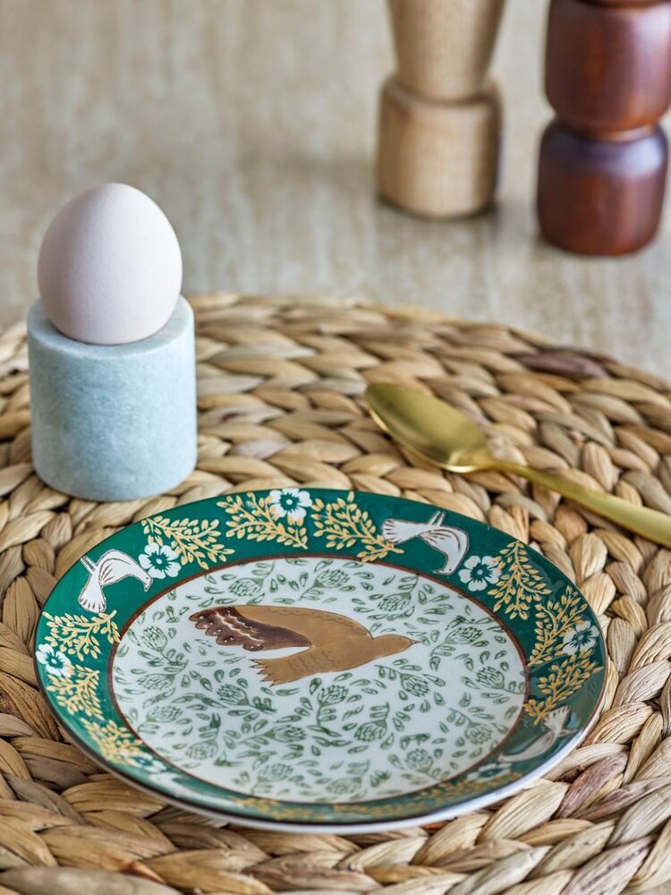 Bloomingville Assiettes Hezha vertes, lot de 6 pièces