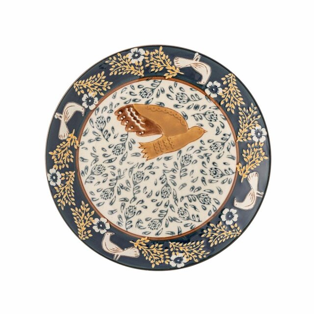 Bloomingville Hezha plates blue set of 6 pieces