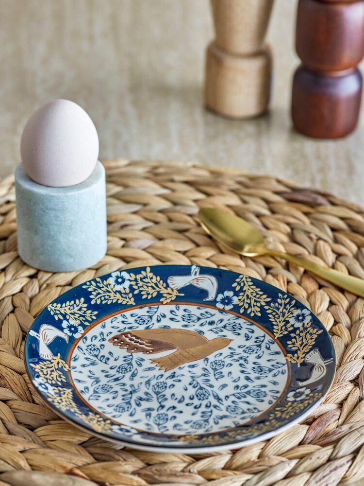 Bloomingville Hezha plates blue set of 6 pieces