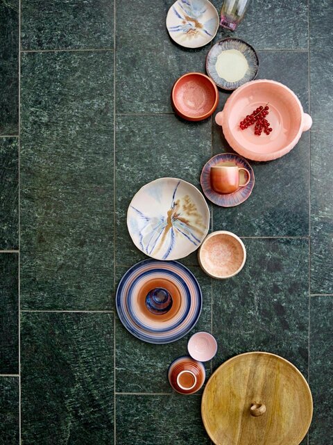 Bloomingville Imogen borden blauw set van 6 stuks Bloomingville Imogen borden blauw set van 6 stuks