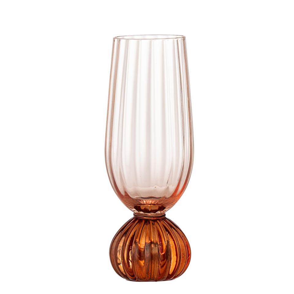 Bloomingville Taurin champagneglazen roze set van 6 stuks