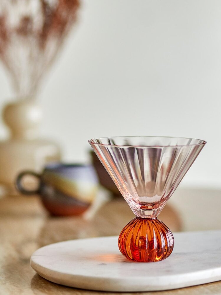 Bloomingville Taurin cocktailglas lyserøde sæt med 6 dele