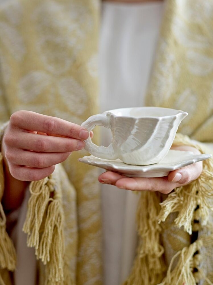 Bloomingville Shellie cup and saucer set of 4 Bloomingville Shellie cup and saucer set of 4