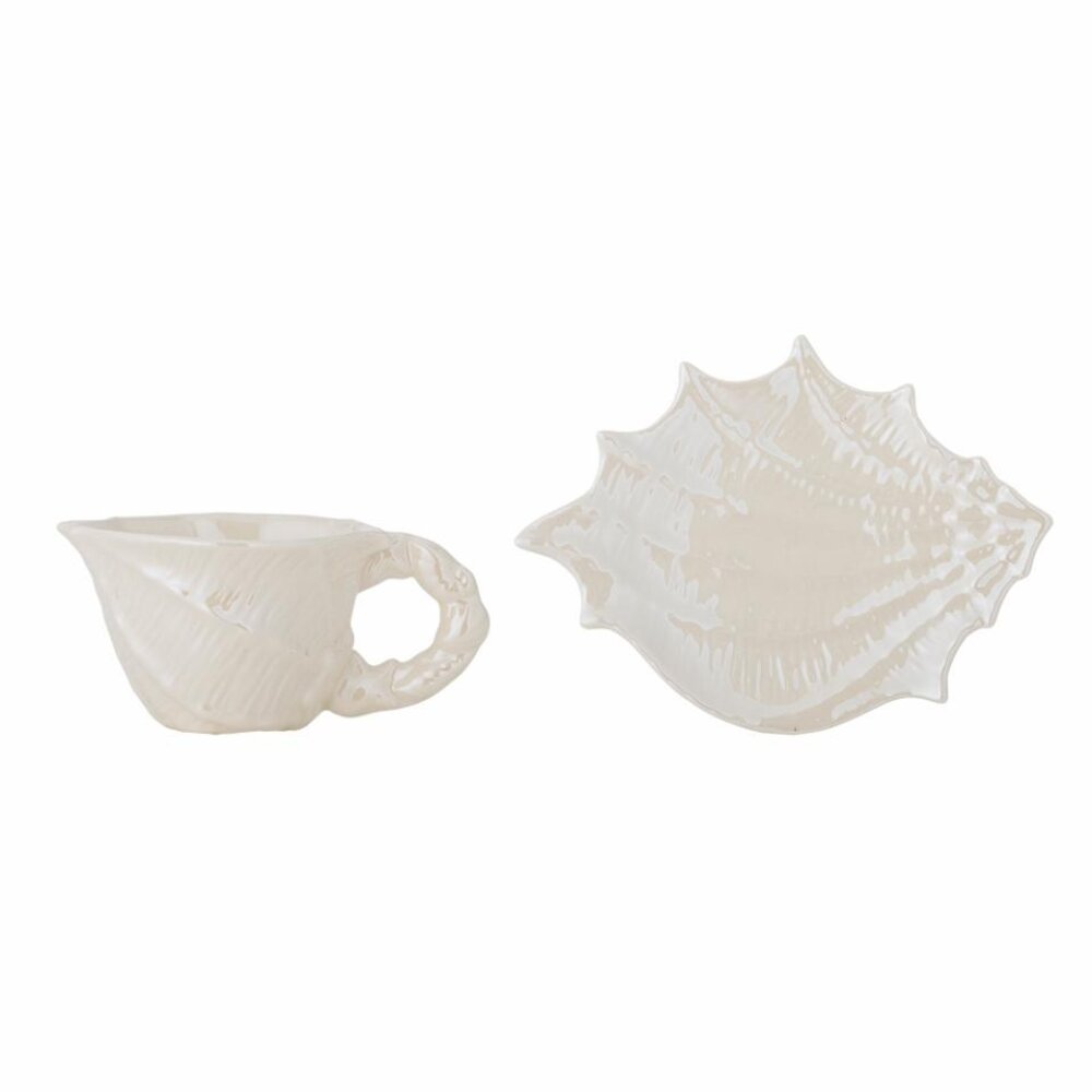 Bloomingville Set di 6 tazze e piattini Shellie Bloomingville Set di 6 tazze e piattini Shellie