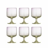Bloomingville Luciana glazen paars set van 6 stuks Bloomingville Luciana glazen paars set van 6 stuks