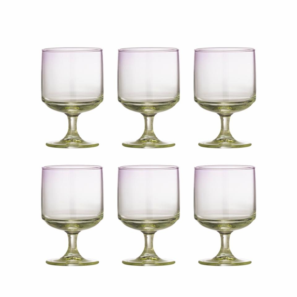 Bloomingville Luciana glazen paars set van 6 stuks