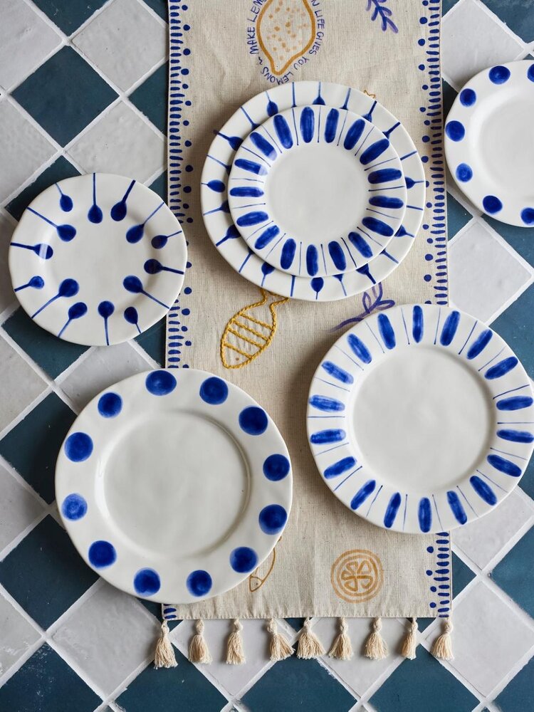 Bloomingville Platos Linora azules set de 3 piezas Bloomingville Platos Linora azules set de 3 piezas