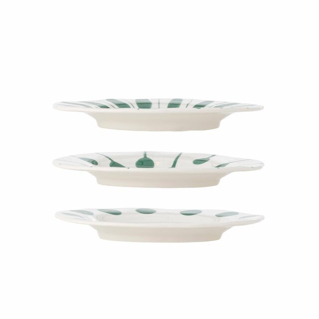Bloomingville Platos Linora verdes set de 3 piezas Bloomingville Platos Linora verdes set de 3 piezas