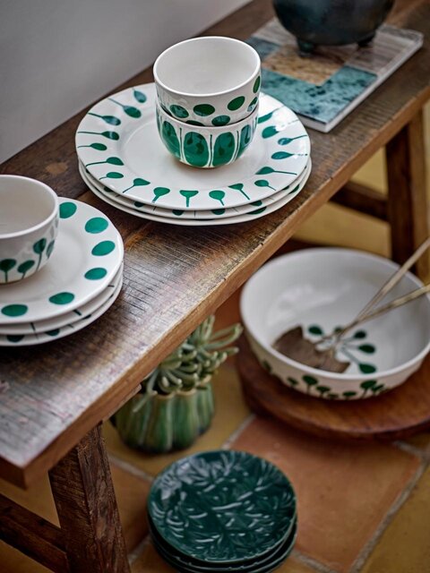 Bloomingville Linora Teller, grün, 3er-Set