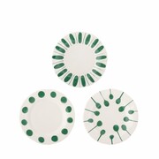 Bloomingville Linora plates green set of 3 pieces