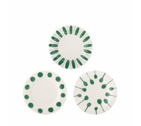 Bloomingville Linora borden groen set van 3 stuks