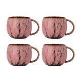 Bloomingville Rayen mugs pink set of 4 pieces Bloomingville Rayen mugs pink set of 4 pieces