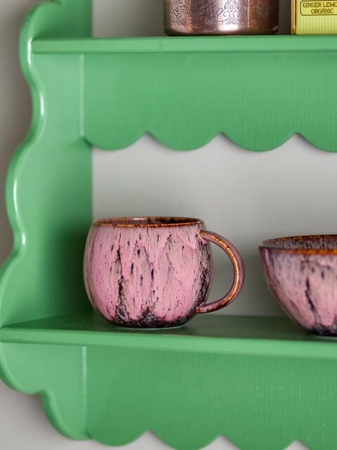 Bloomingville Ensemble de 4 tasses roses Rayen