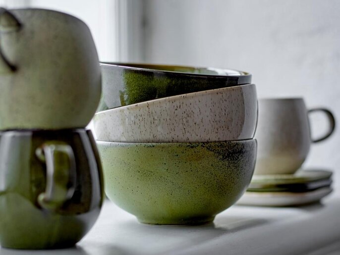 Bloomingville Addison schalen groen set van 3 stuks Bloomingville Addison schalen groen set van 3 stuks